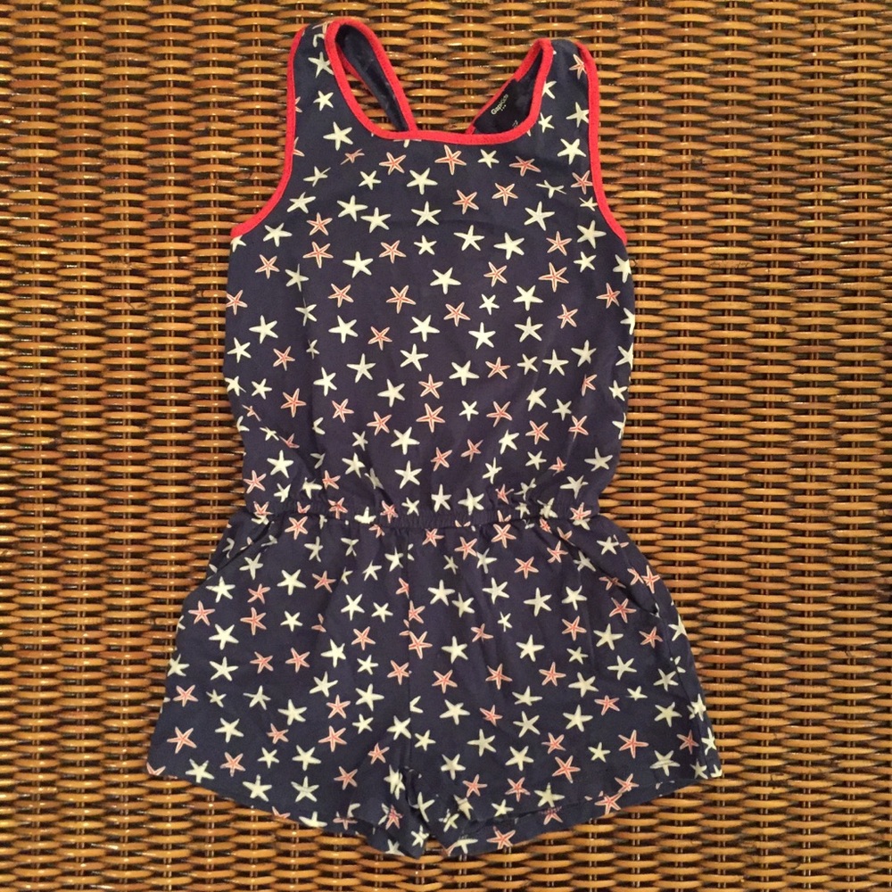 Red white &blue 🇺🇸 Girls Gap Romper Size 6-7 yrs